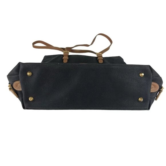 Boyt Womens Black Brown Jump Leather Zipper‎ Pockets Adjustable Strap Tote Bag - Picture 5 of 12